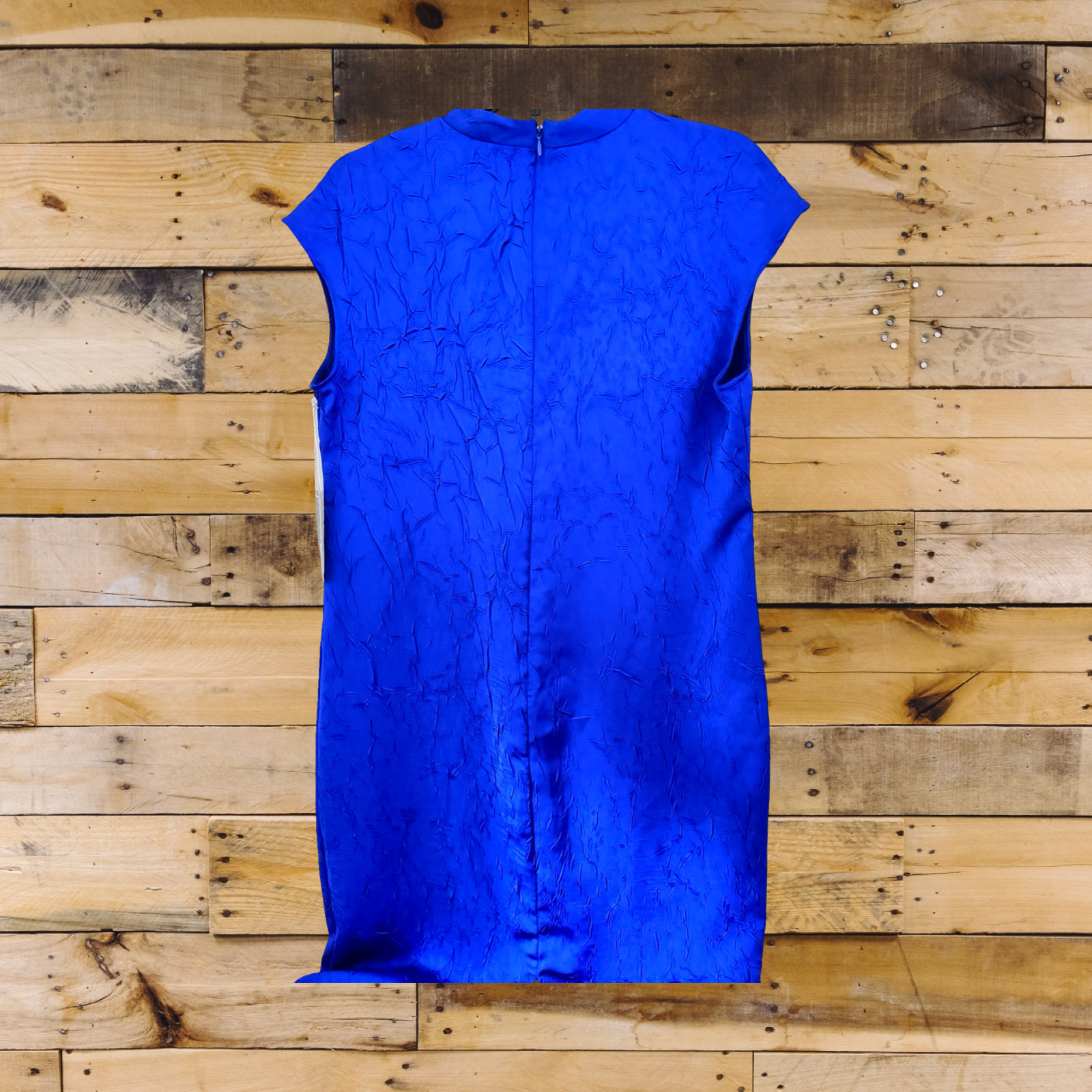 Worthington Petite Medium Bold Blue Dress PM 100% Polyester Mach Washable NWT