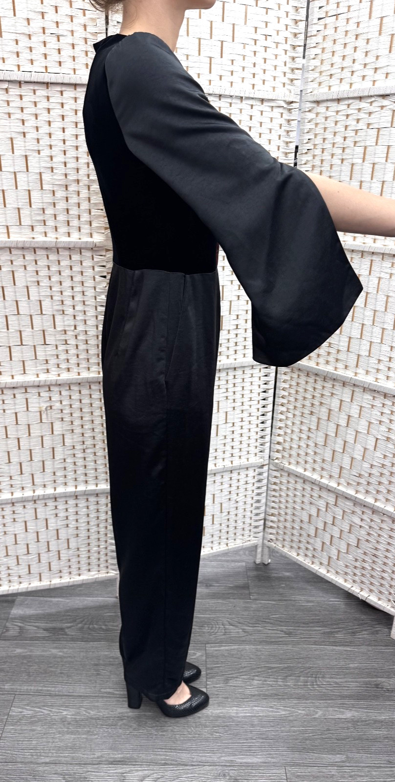 Michal Negrin Full Length Black Elegant Overalls Size -38 – Beautiful.