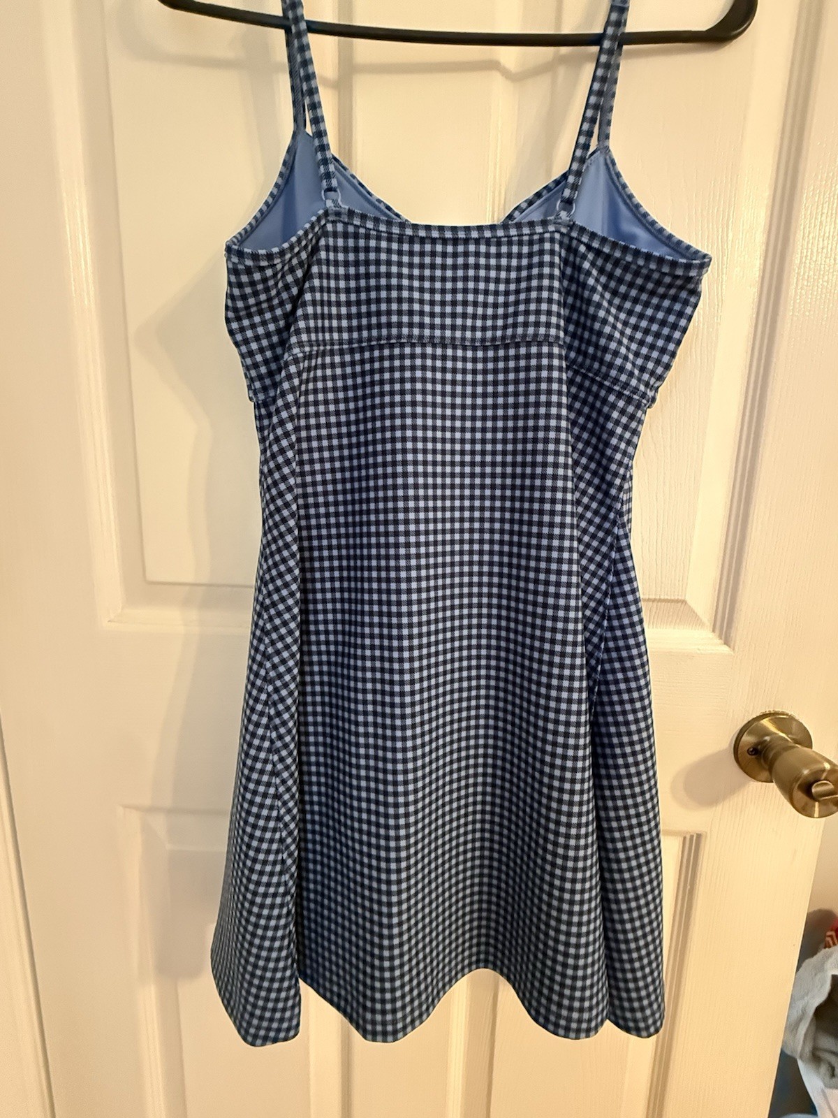 Abercrombie Blue Gingham Active Dress, Size Medium, Women’s