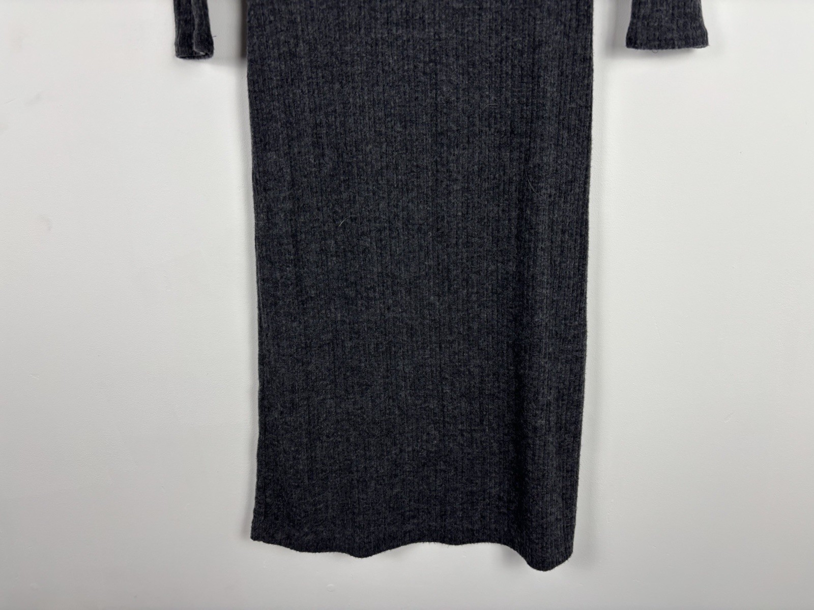 Nwt Daily Practice Sweater Dress Size Xs Gray Turtleneck Ribbed Midi Splits