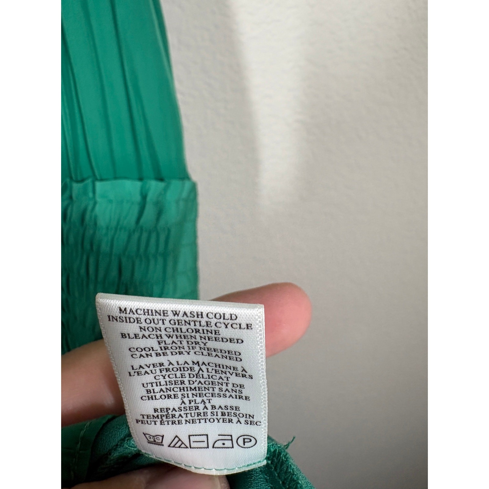 A.L.C. Size 8 Cody Smocked Shift Dress Green Halter Tiered Sleeveless Maximalist