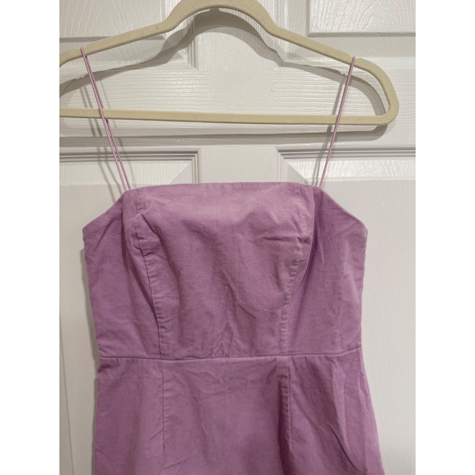 Urban Outfitters Lavender Corduroy Mini Dress Purple Spaghetti Strap Size 6
