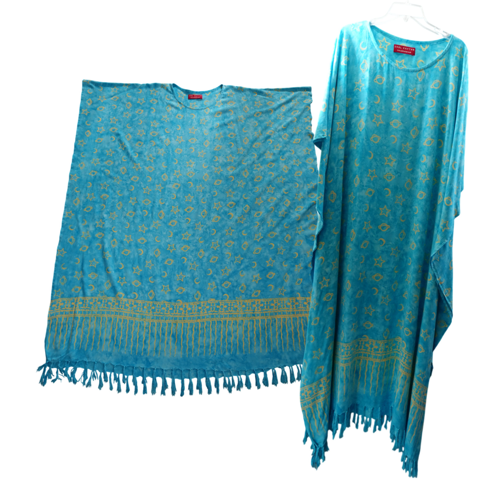 Galaxy Star Wars Blue Kaftan Long Ethnic Vibrant Womens Cool Kaftan UK One Size