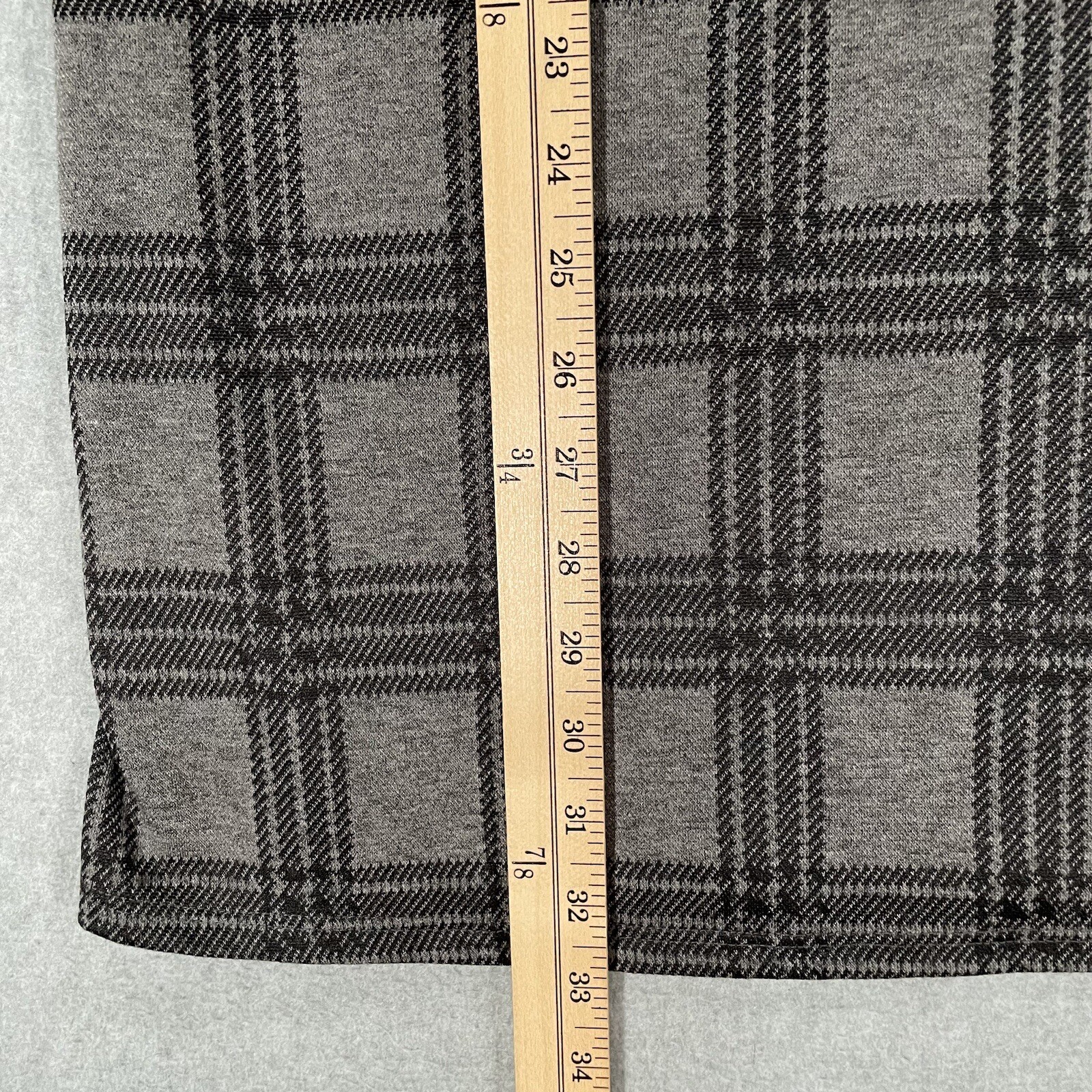 NWT Everly Adele Shift Dress Grey Plaid Ruffle Sleeve Size Small USA Made DR8246