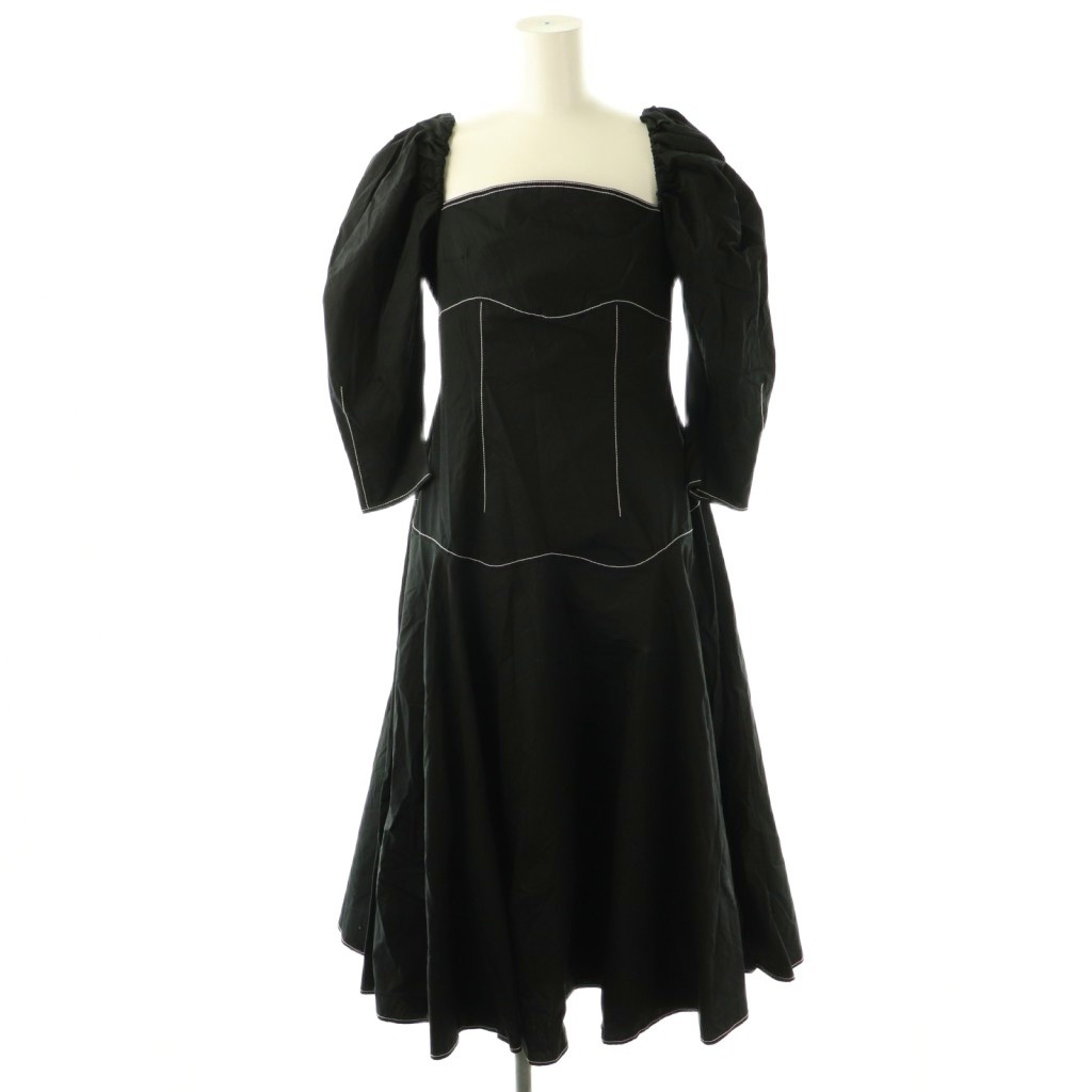 Rejina Pyo Celeste Dress Long Black Organic Cotton Size 8 with Tags
