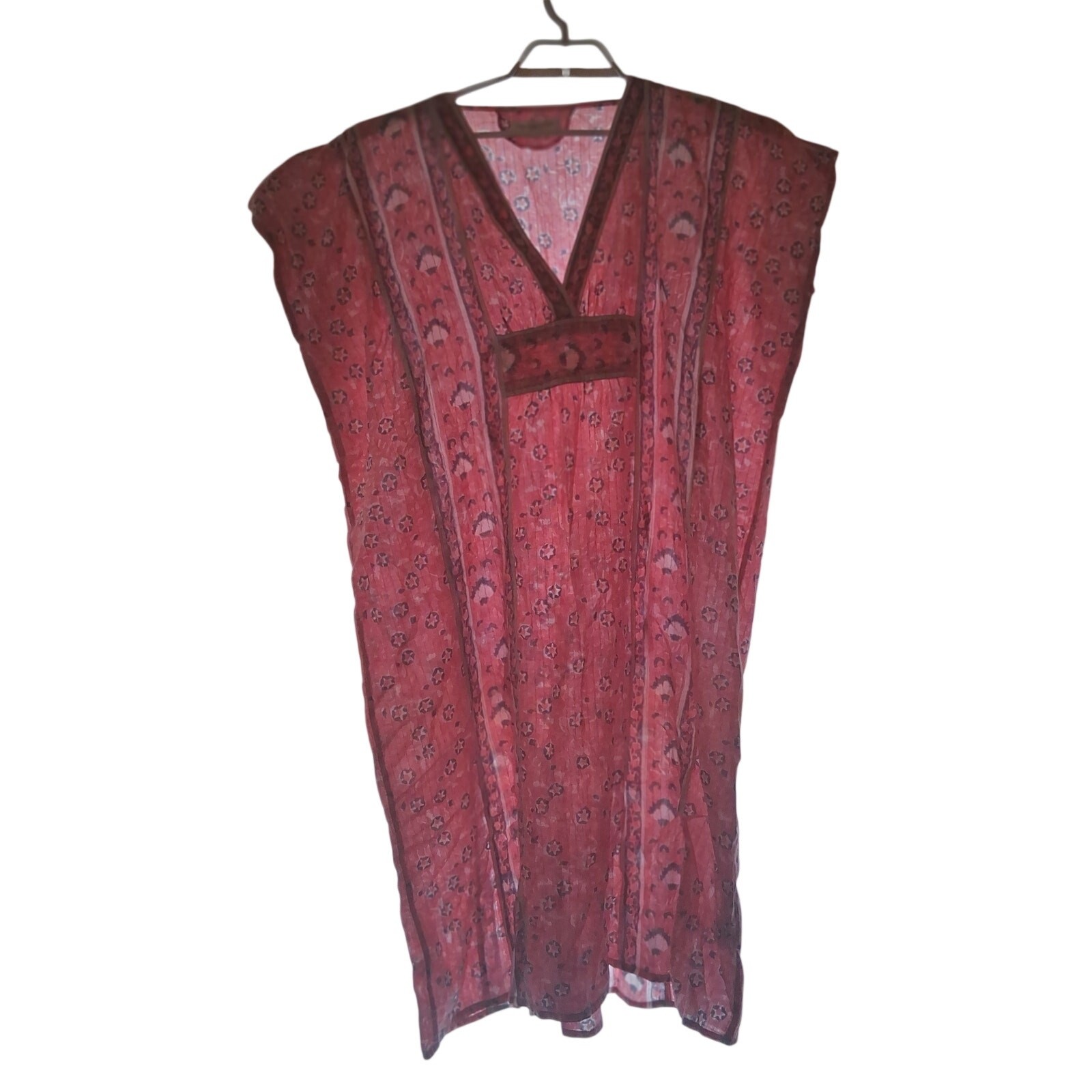 Emerson Fry India Collection Caftan dress womens one size Francina Rose pink