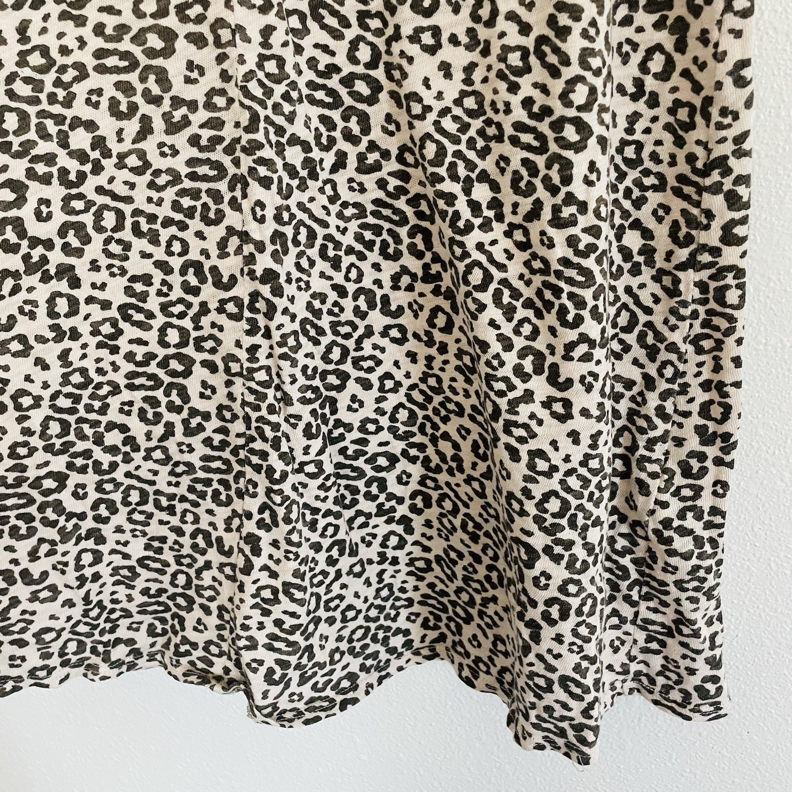 ATM Anthony Thomas Melillo Leopard Print Cotton Slip Mini Dress AW2189-FK6 Tan