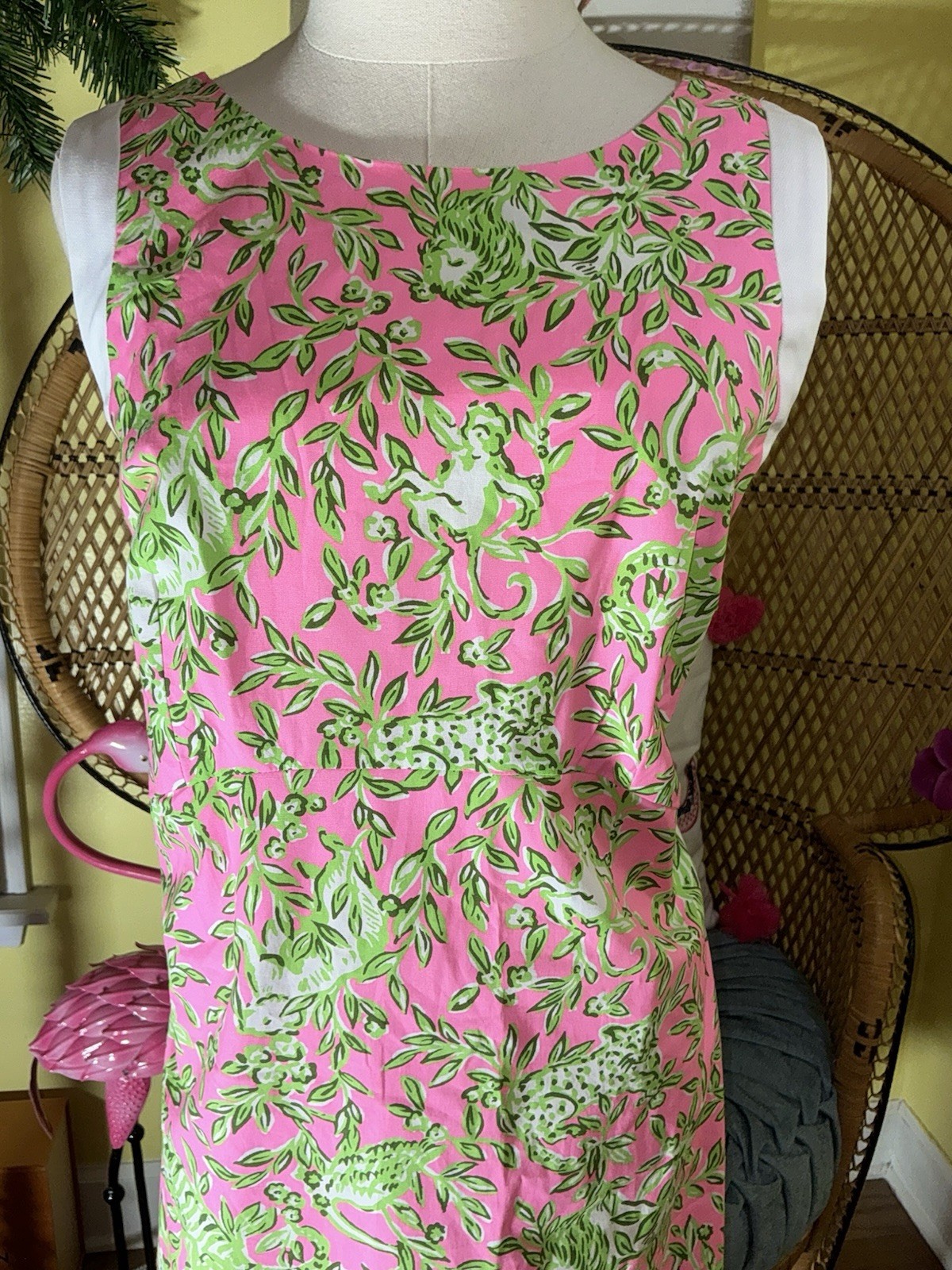 Lilly Pulitzer NWT Beckler Stretch Shift Pink Mane Character Energy $198 Size 16