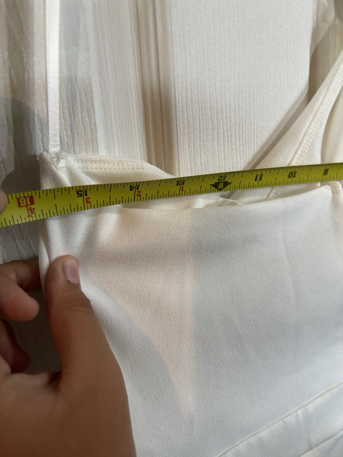 White Solid Cowl Neck Long Sleeve Long Dress Zip Closure Regular Size Type