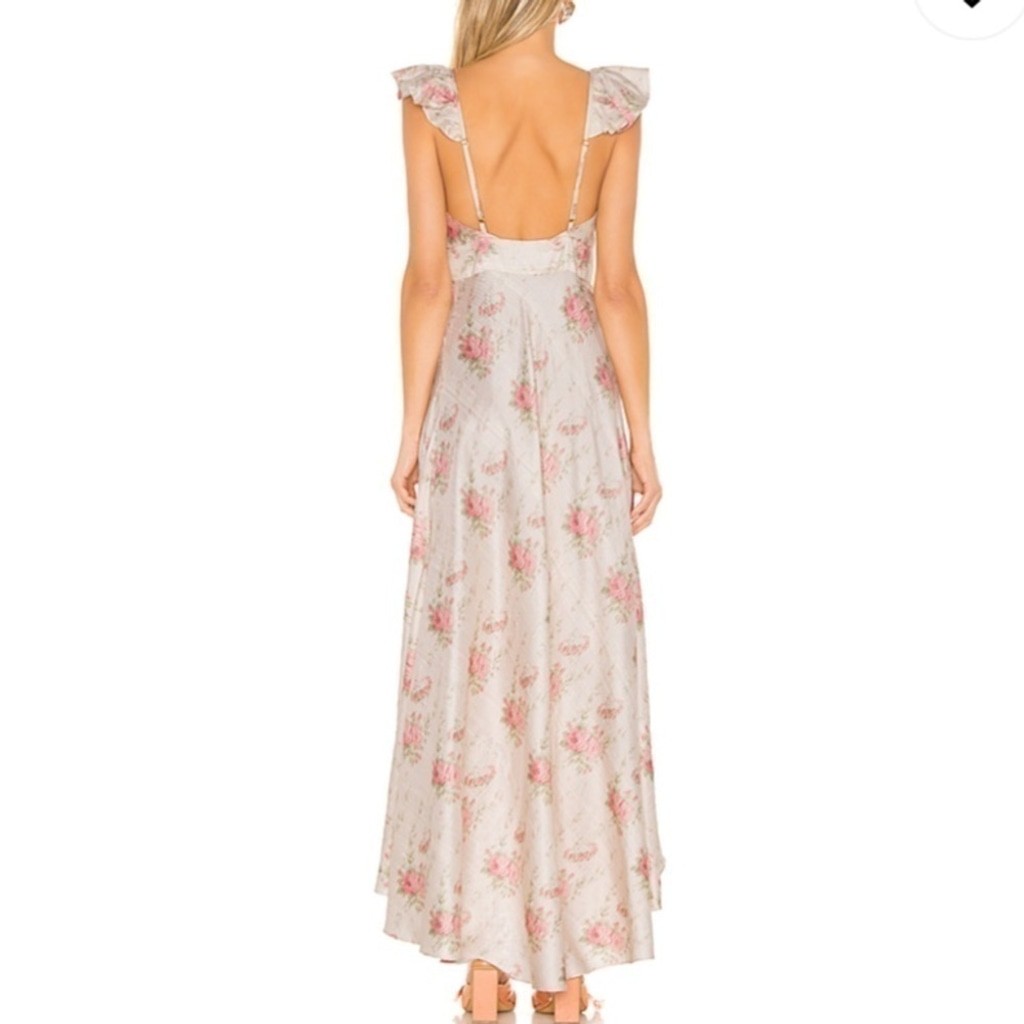 Nwt LOVESHACKFANCY Cosmo Hi Low Floral Dress 2