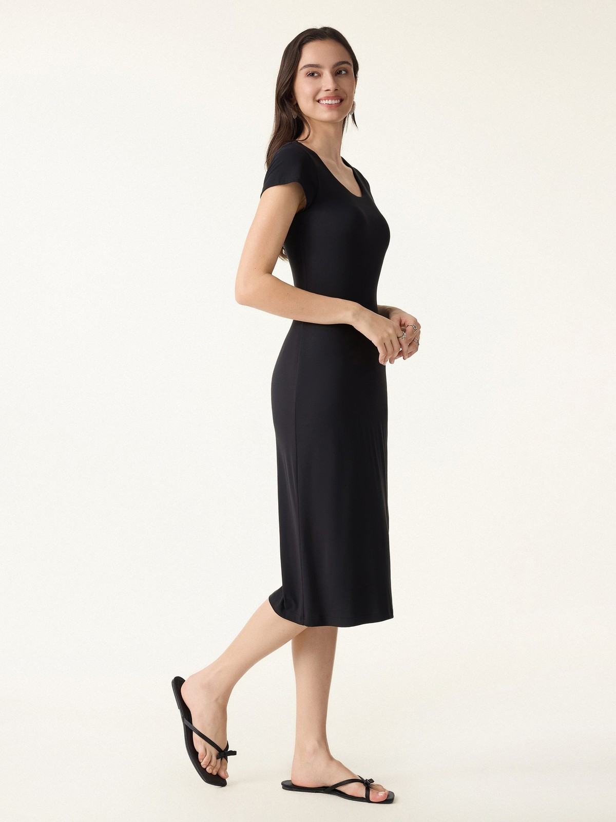 OGL Back Smoothing Cooling U-Neck Midi Bra Dress