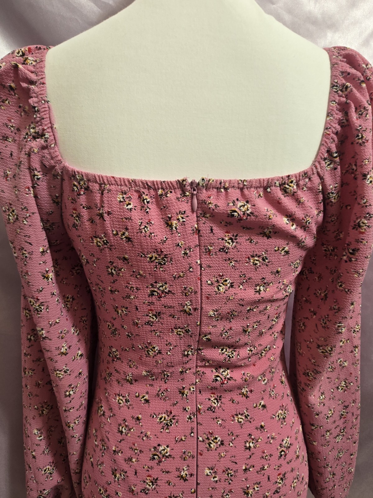 Shein Mini Long Sleeve Peasant Dress