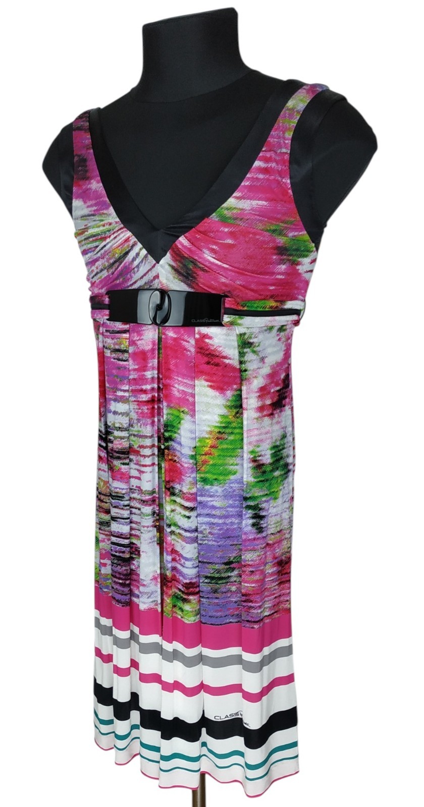 Class Roberto Cavalli Multicolor Viscose Sleeveless Dress Size I 42 | US 8