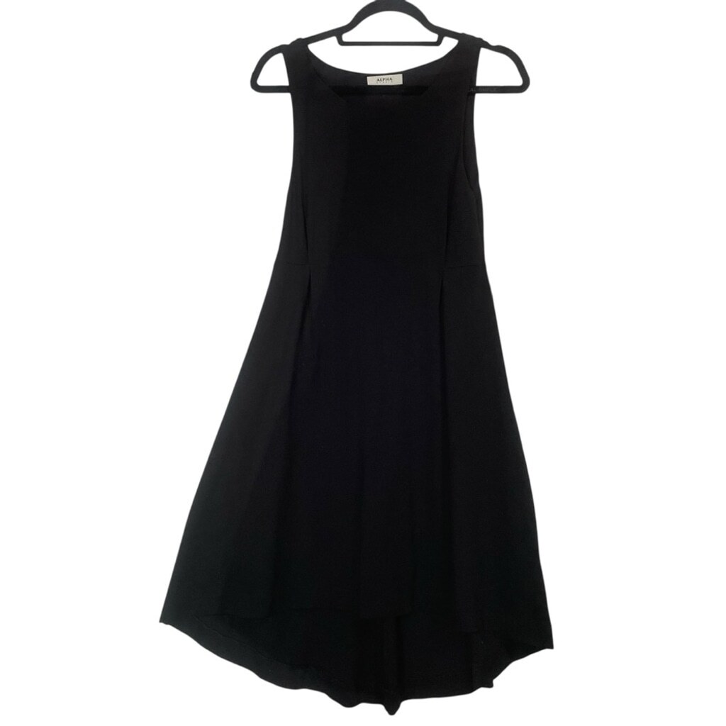 Alpha Studio Black Sleeveless Day Maxi Dress Size 40/XS Goth Whimsical Fairy
