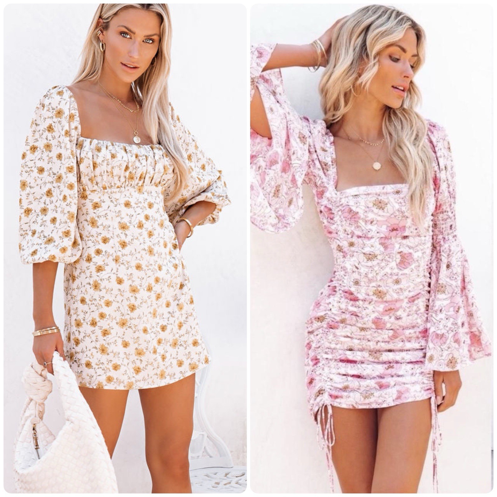 Lot 2 Small Vici Et Clet Flowery Pretty Rush College Party Mini Dresses Womens