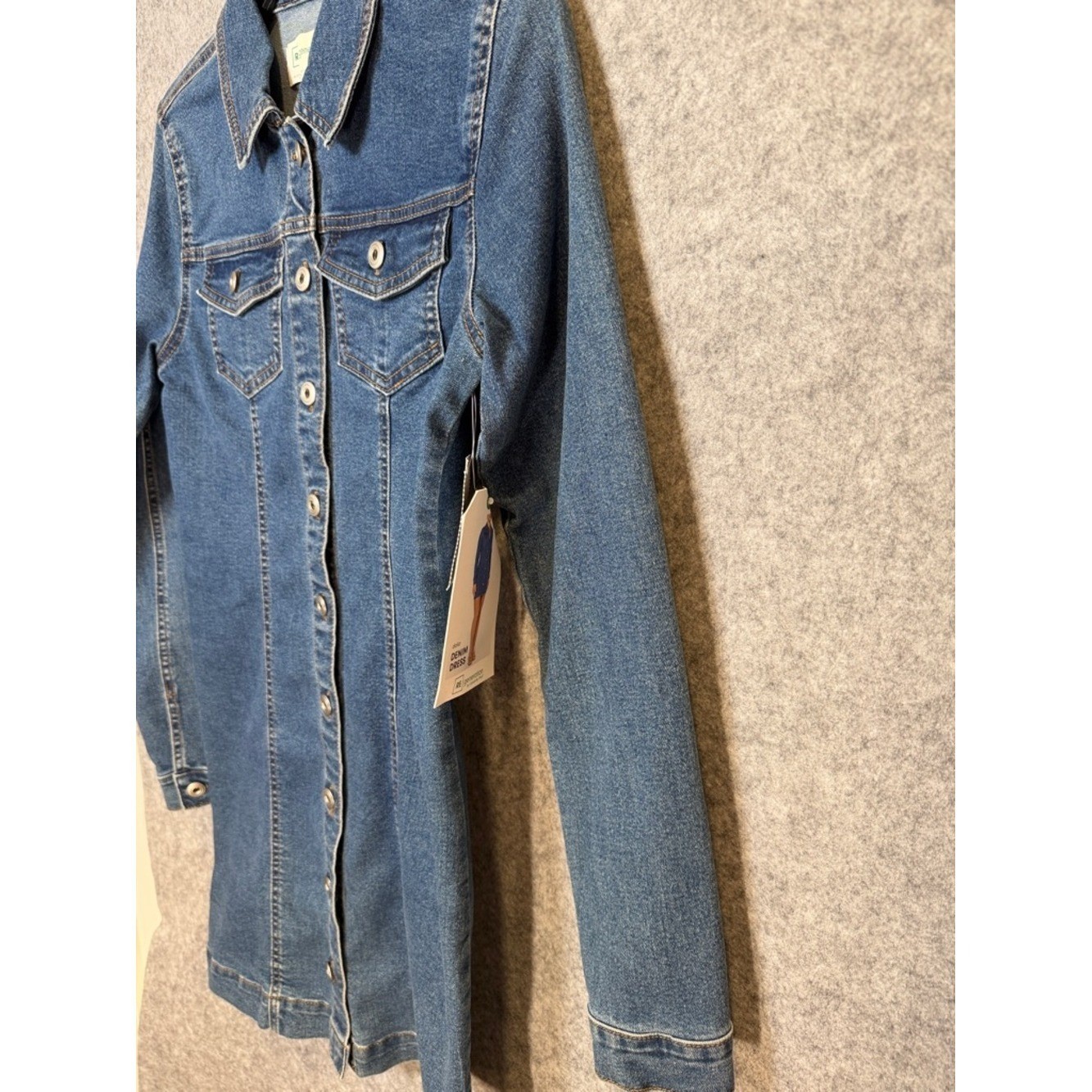 REgeneration by Celebrity Pink Dalia Denim Dress Blue Long Sleeve Mini S NEW