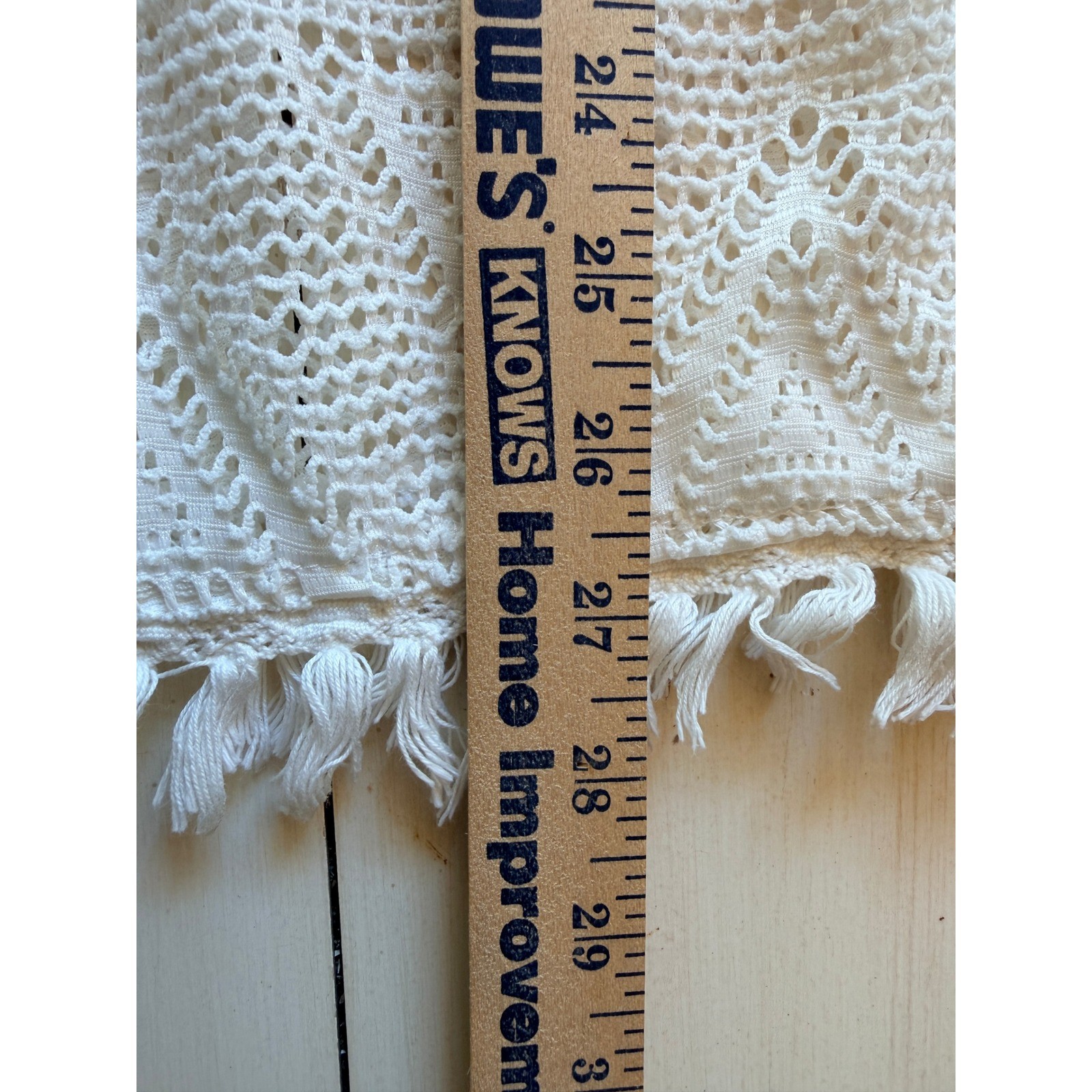 White Crochet Geometric Triangle Fringe Mini Coverup Dress