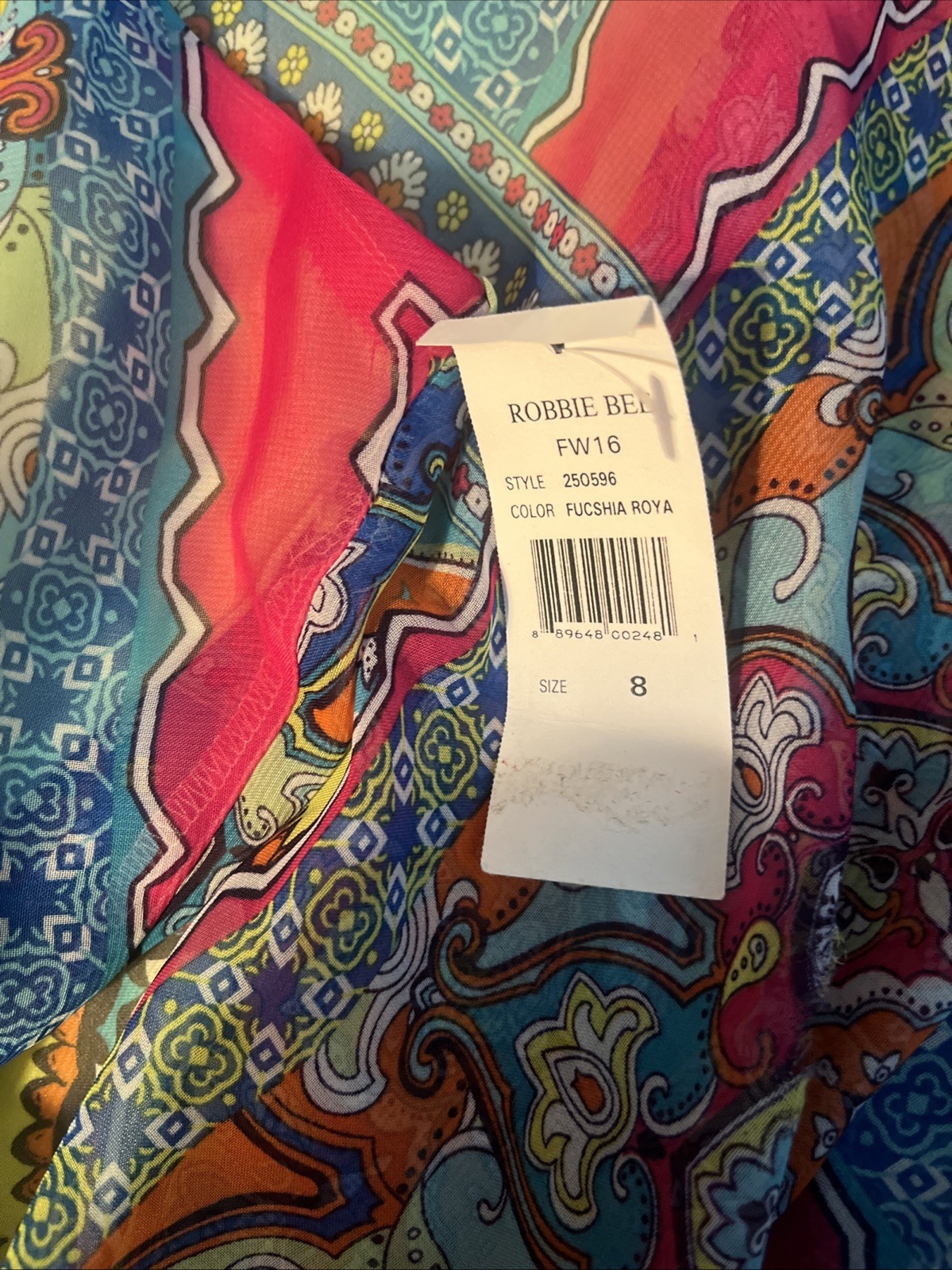 Nwt Womens Size 8 Robbie Bee Maxi Sun Dress With Belt