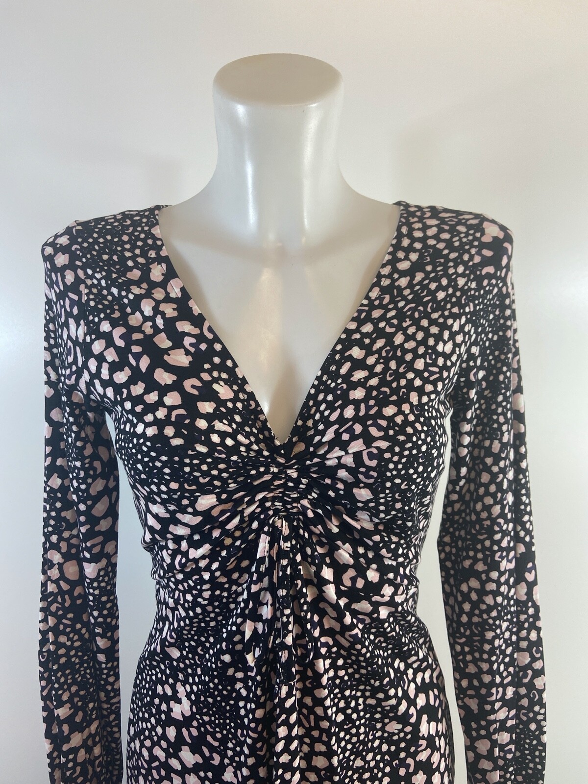 Ladies Ex Wallis Black Animal Print Dress Size 8 10 12 14 16 18 20