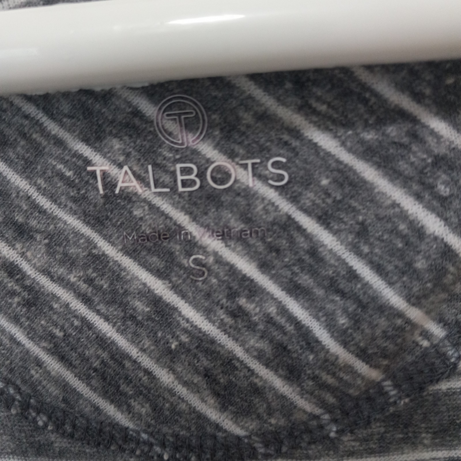 TALBOTS Women’s Gray Striped Pockets Cotton Blend Casual Career Resort Dress S