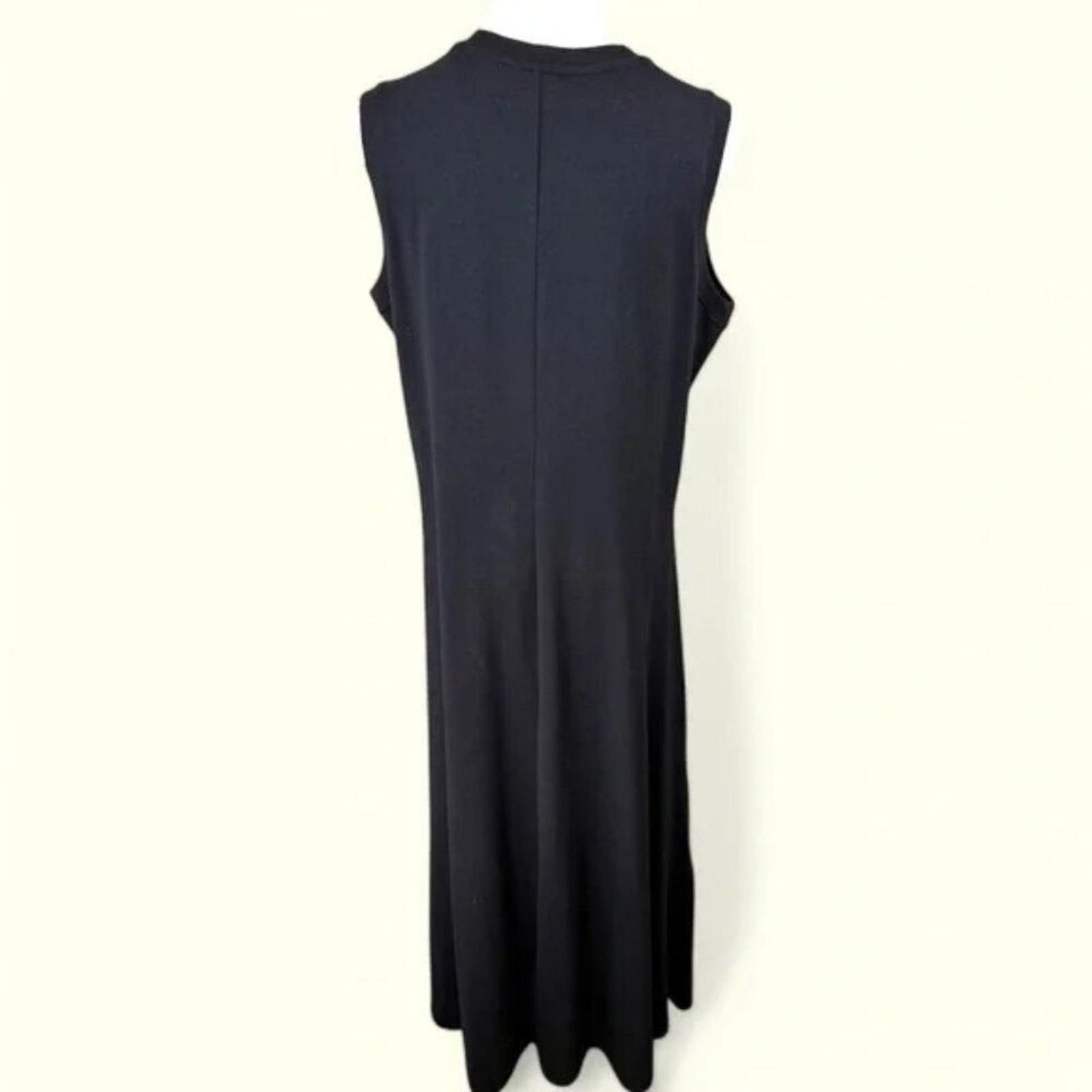 Magaschoni 💃🏻🖤Versatile Black Cotton Casual Tank / sheath Maxi Dress M
