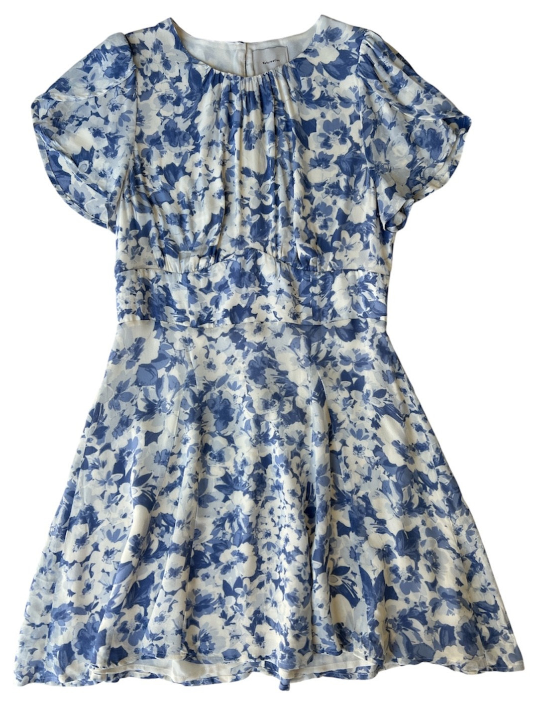 Reformation Lula Dress Womens 10 Larkspur Blue Floral Midi Cottagecore FLAWS