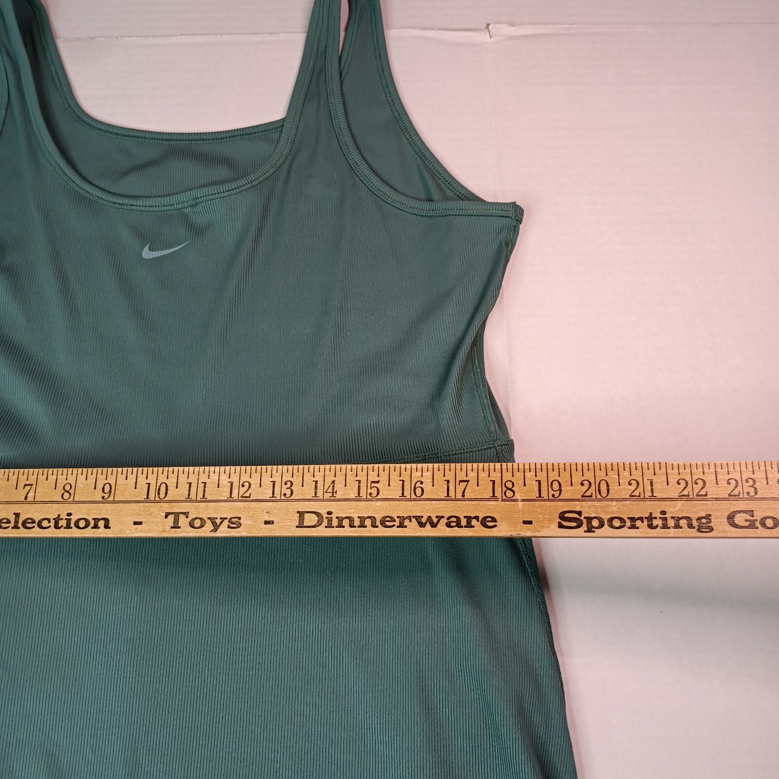 Nike One Women’s Green Capsule Ribbed Dress With Shorts Size 2XL FQ7865-361 New
