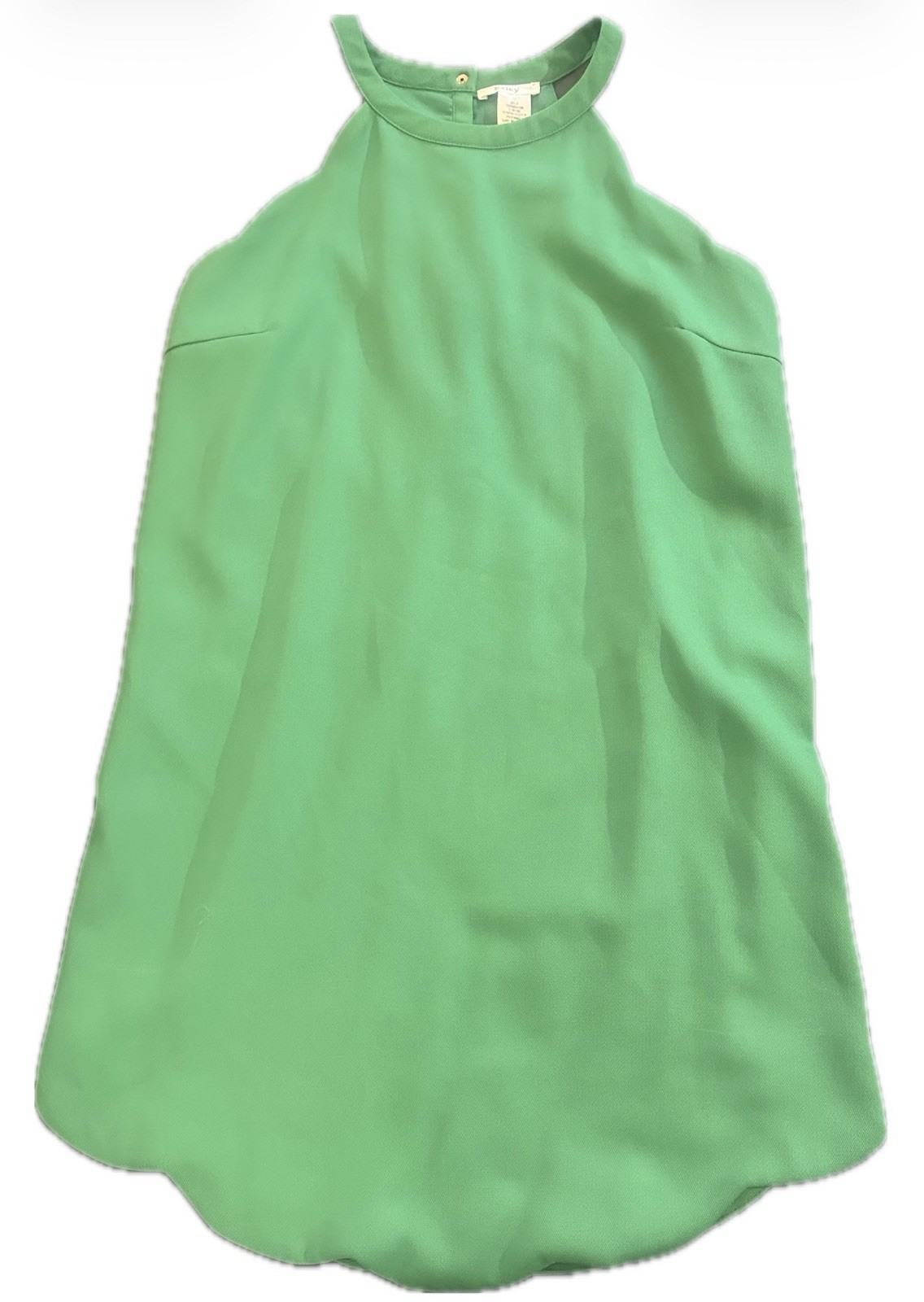 Esley Kelly Green Halter Dress wirh Scalloped Hem Size Medium