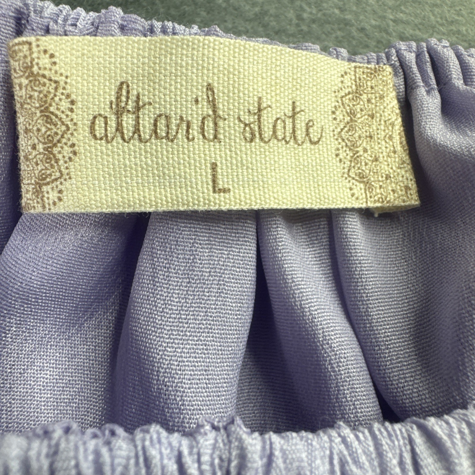 Altar’D State Amabella Puff Sleeve Wedding Guest Dress NWT Women L Bridal Shower