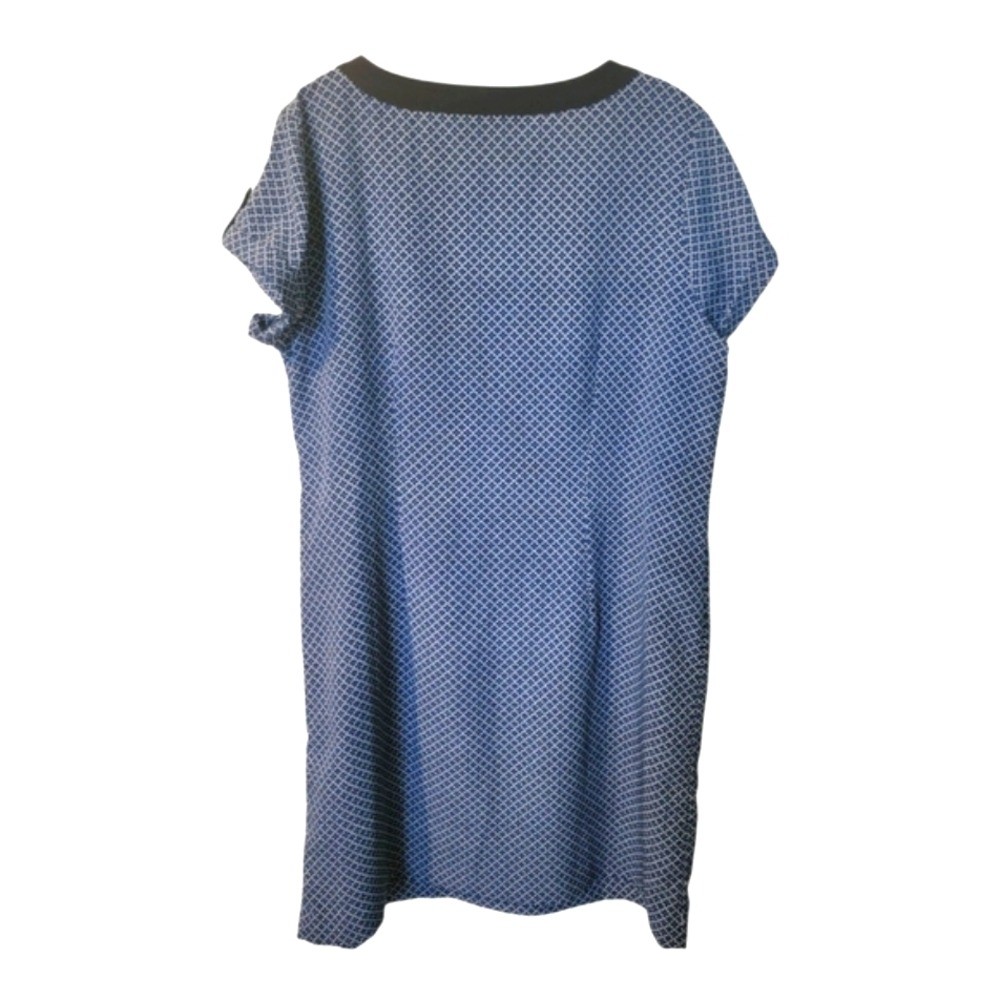 Outback Red Shift Dress with Square Keyhole Blue White L