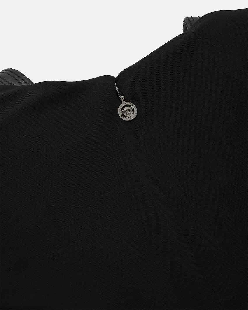 Versace Stretch Crêpe Jersey Midi Size 46 Dress MSRP $3190