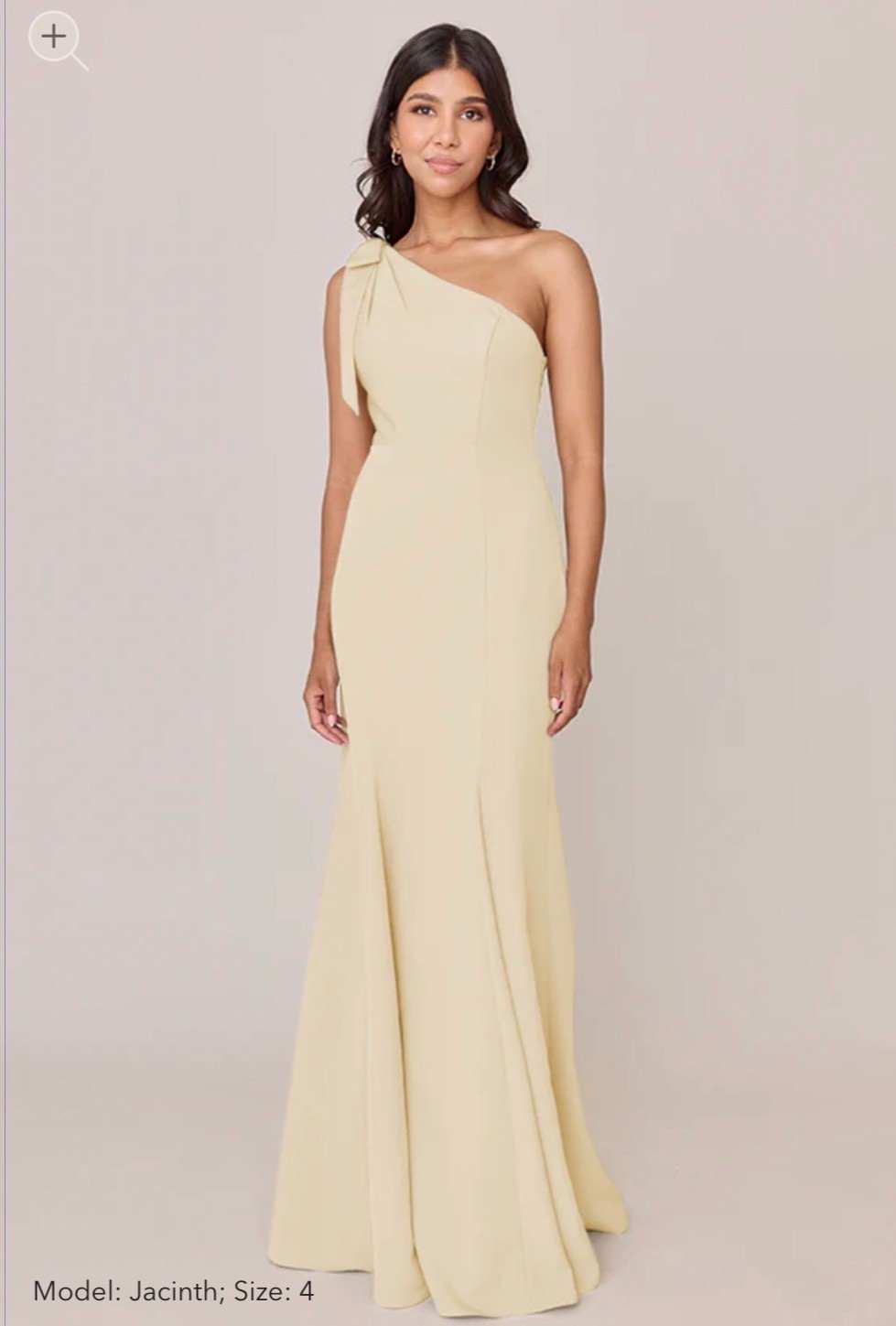 Revelry Rowan Crepe Dress Size 6 Pale Yellow One Shoulder Bridesmaid Formal
