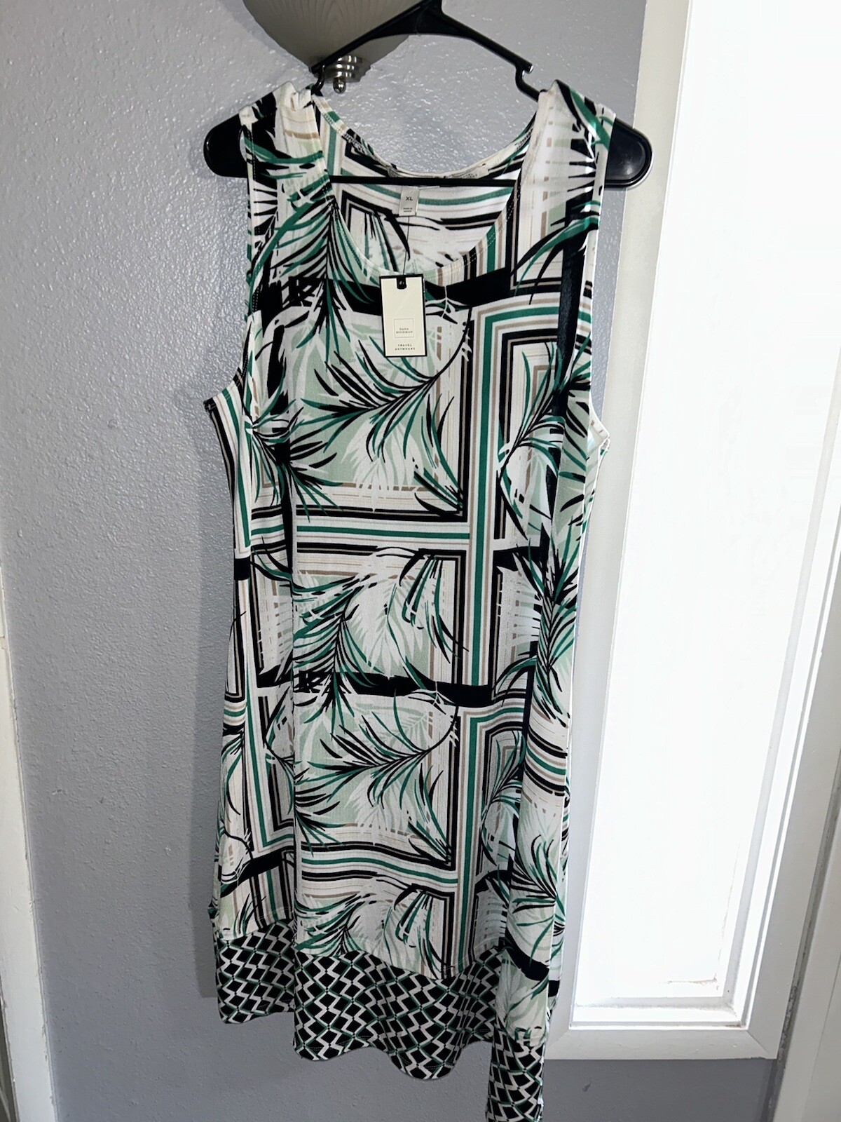 Dana Buchman Travel Anywhere Women’s Dress XL Sleeveless Summer Spring MIDI