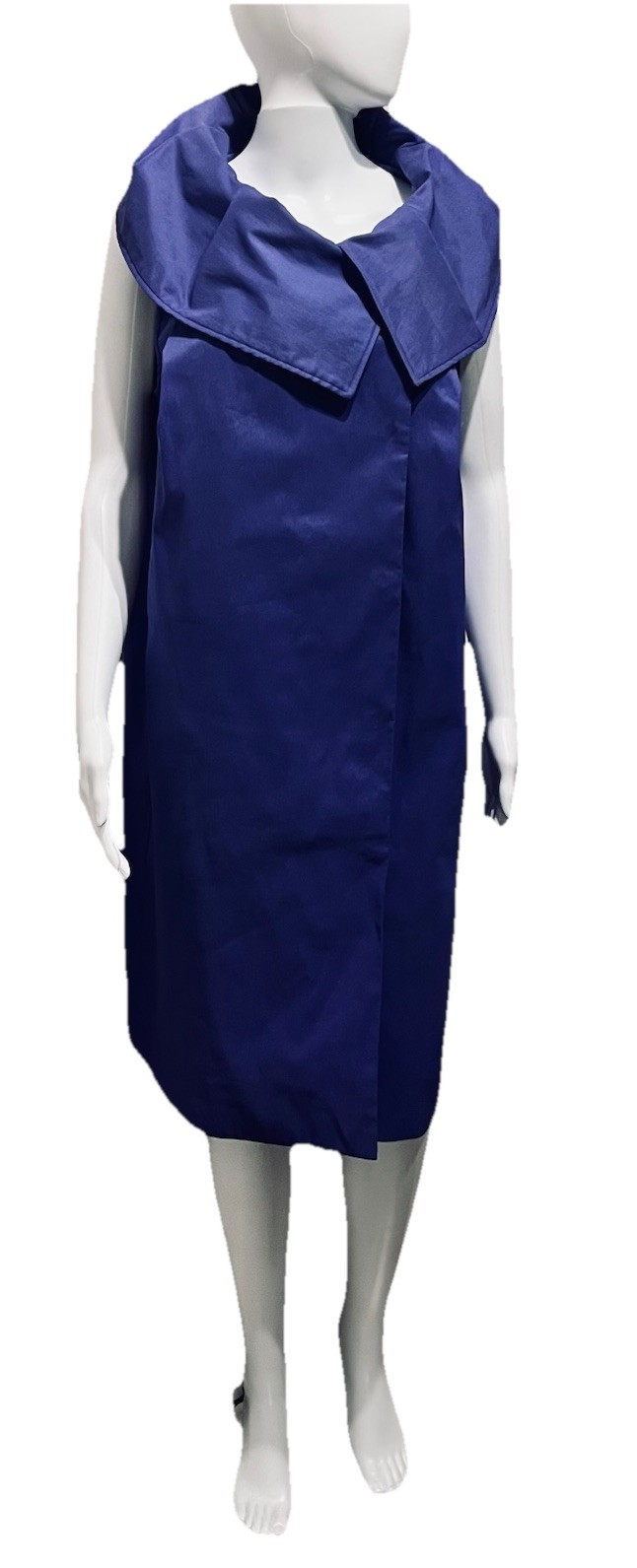 SAMUEL DONG TRENCH COAT DRESS (Periwinkle) Plus Size XL / 16 High Collar Bust 46