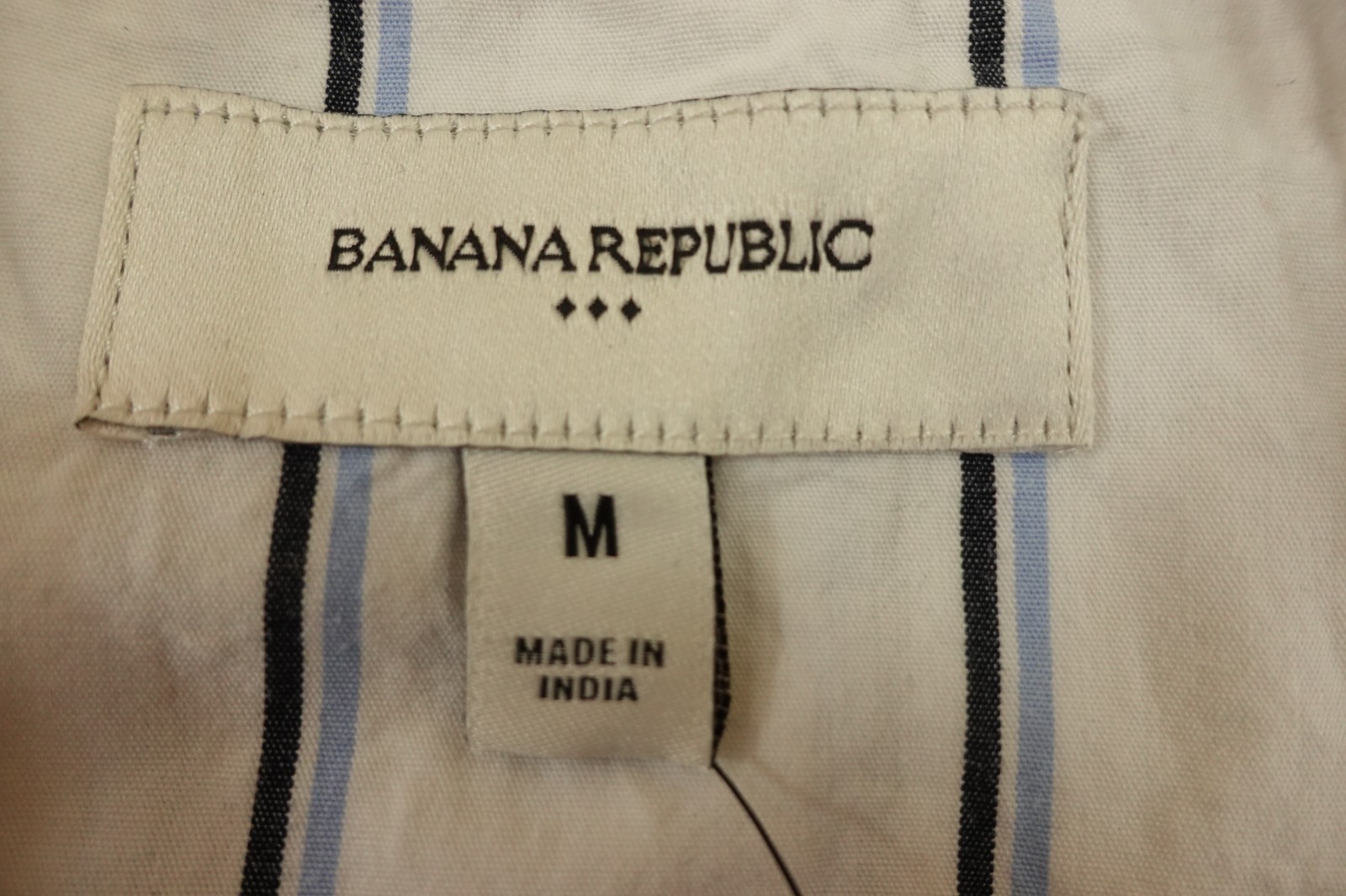 Banana Republic Womens Medium White Navy Stripe Poplin Sleeveless Mini Dress NWT