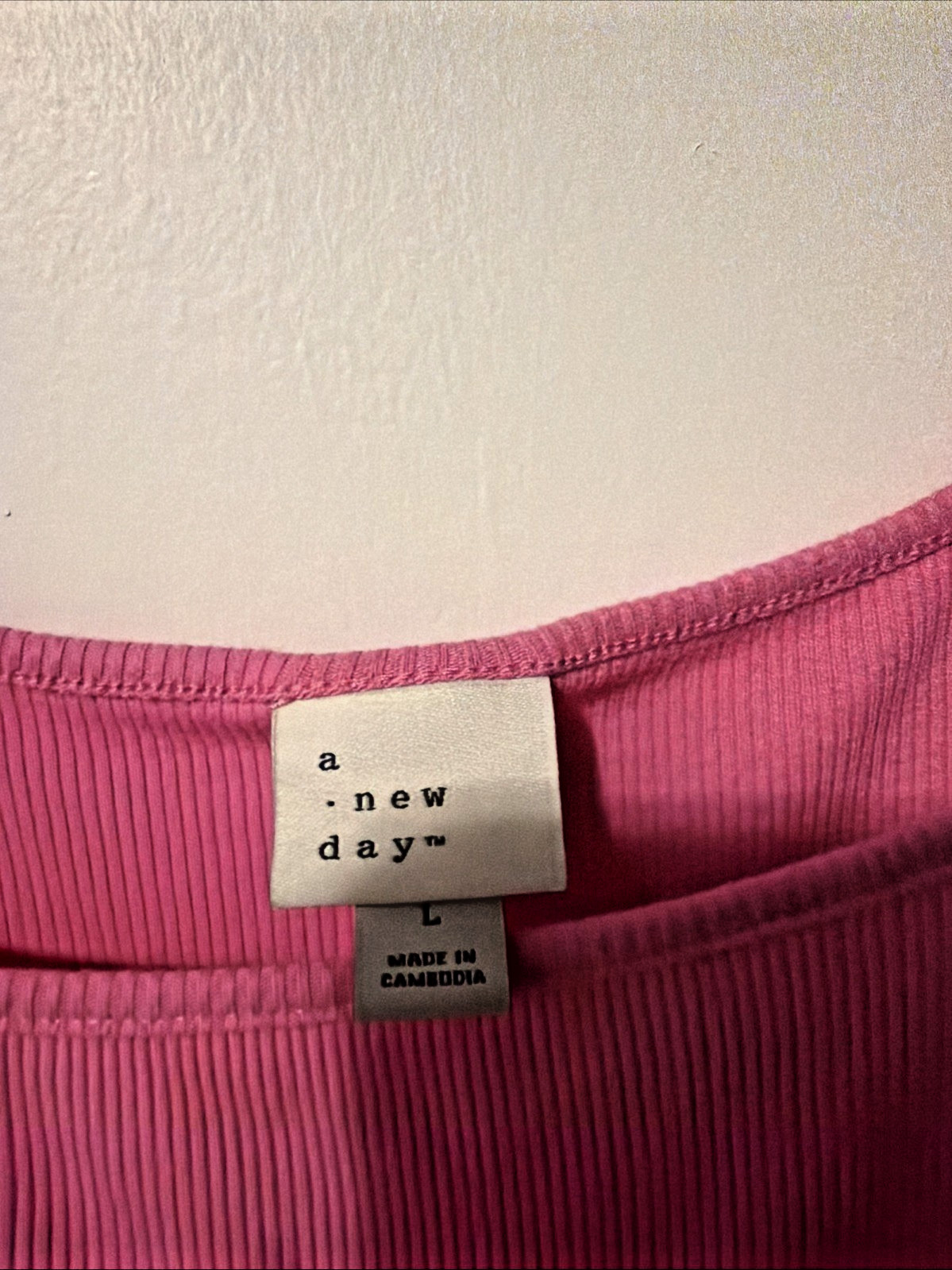 NEW NWT Pink Sz Large Sleeveless High Low Casual Dress Side Pockets A NEW DAY