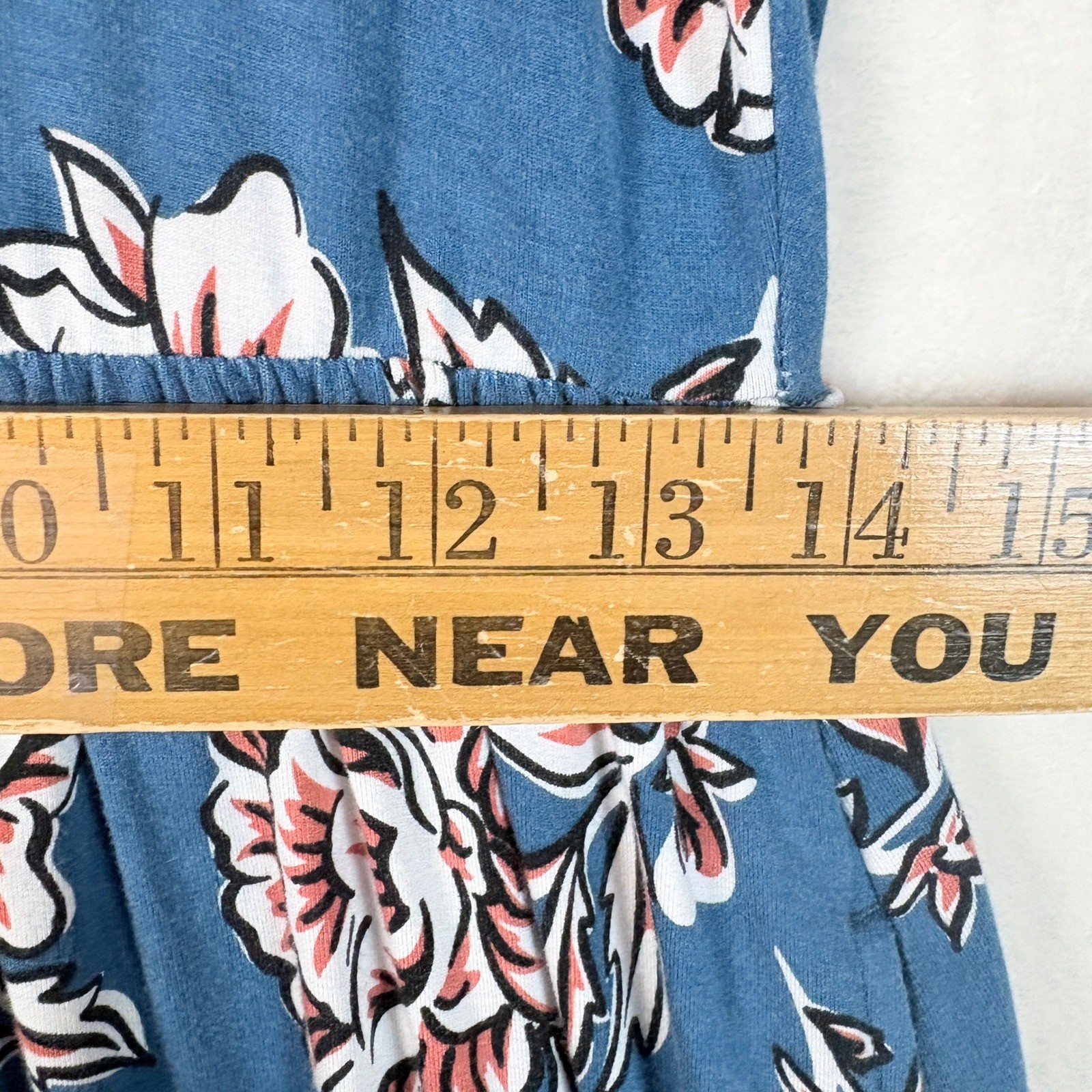 Matilda Jane Maxi Dress Womens S Blue Floral Racerback Pockets Excellent Boho