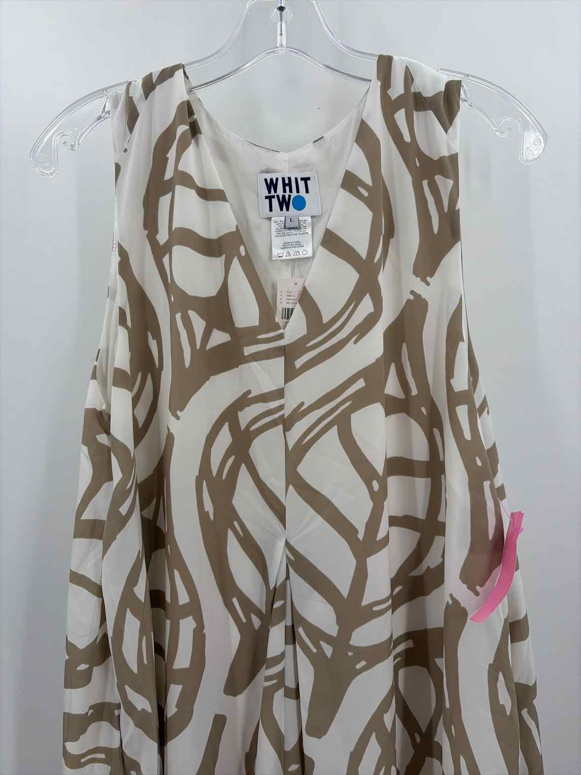 Pre-Owned Whit Two White Size Large Maxi Sleeveless Dress