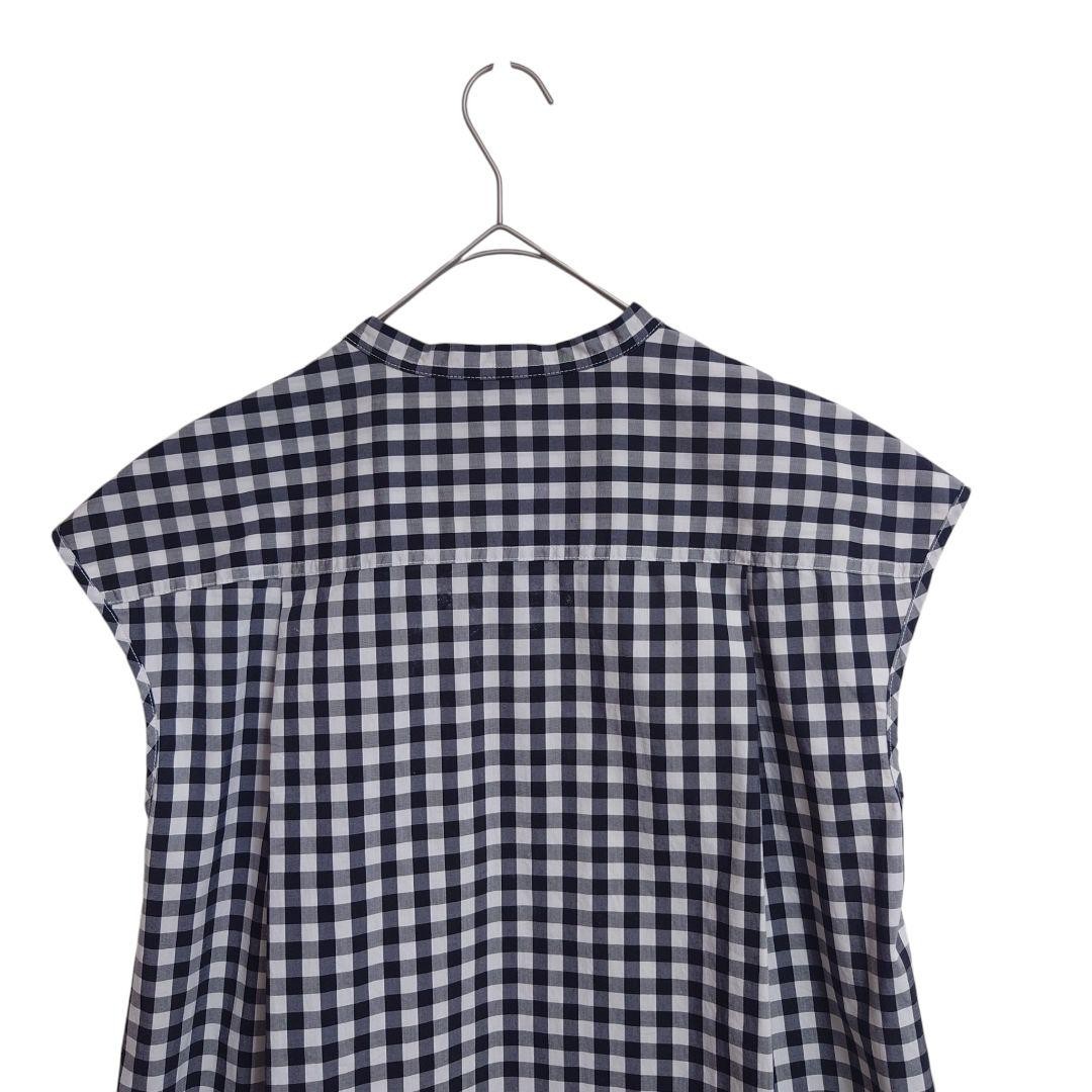 MUJI Gingham Check Dress L Black White A Line with Pockets