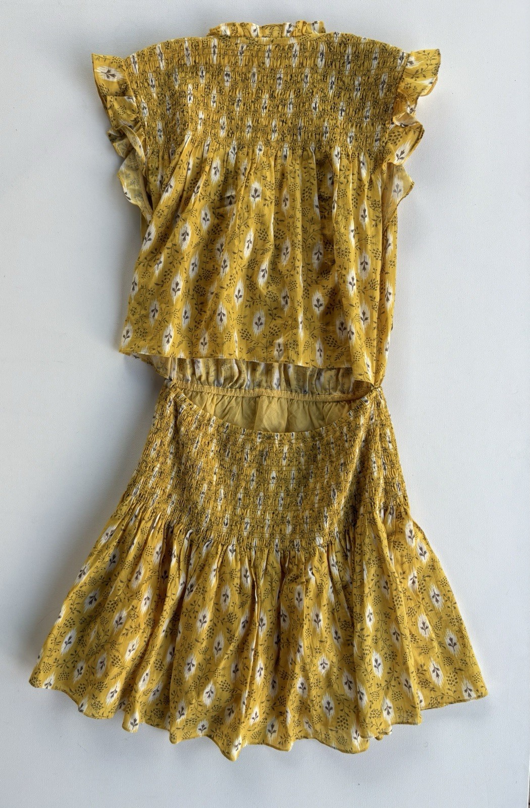 Veronica Beard Rayna Botanical Ikat Mini Dress Open Back Size 4