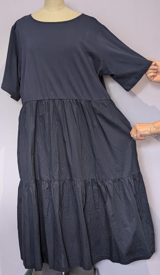 NEW SIZE DARK BLUE 48″ CHEST D & CO 3XL P 100% COTTON- QVC