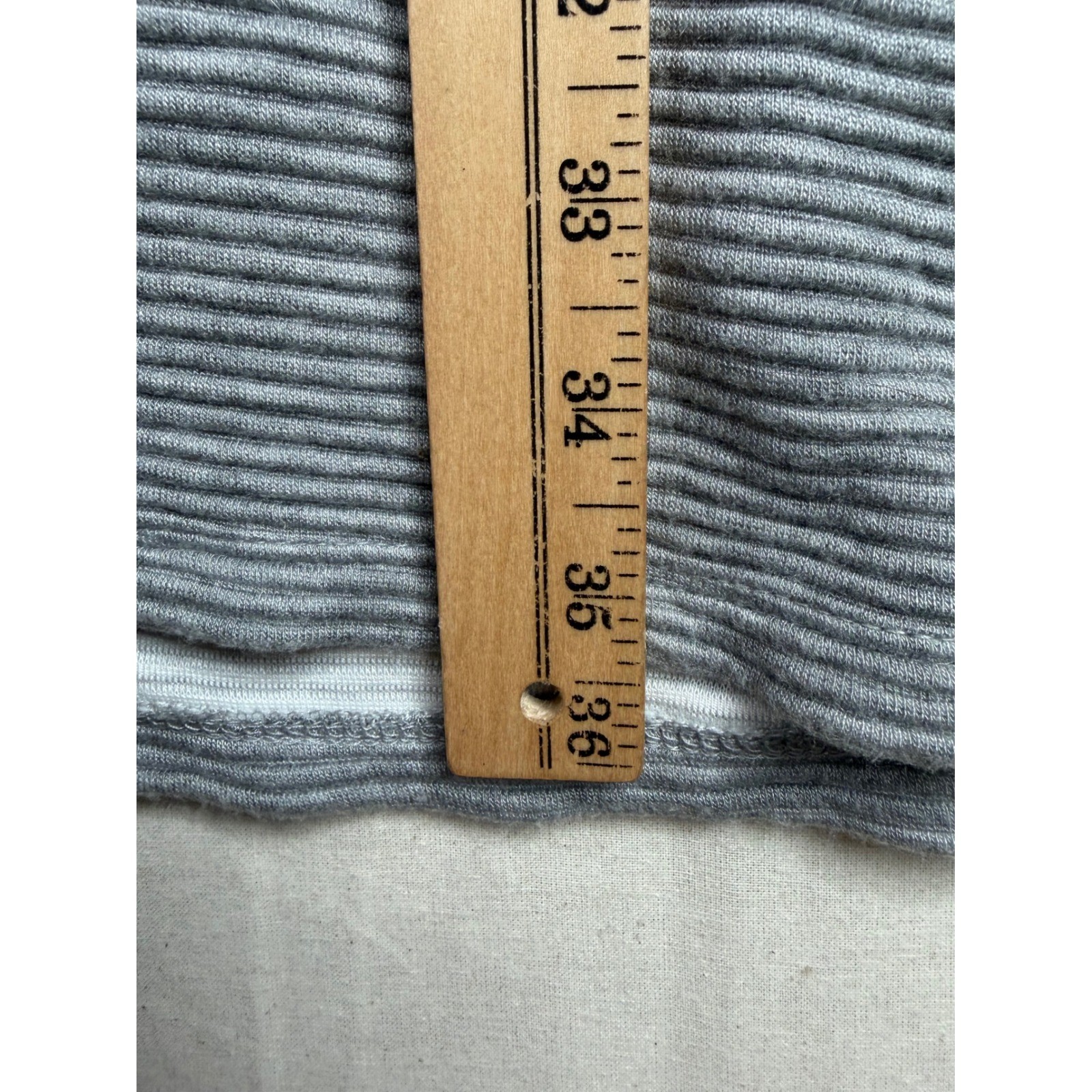 LOFT Ribbed Mock Neck 3/4 Sleeve Dress size Medium Gray