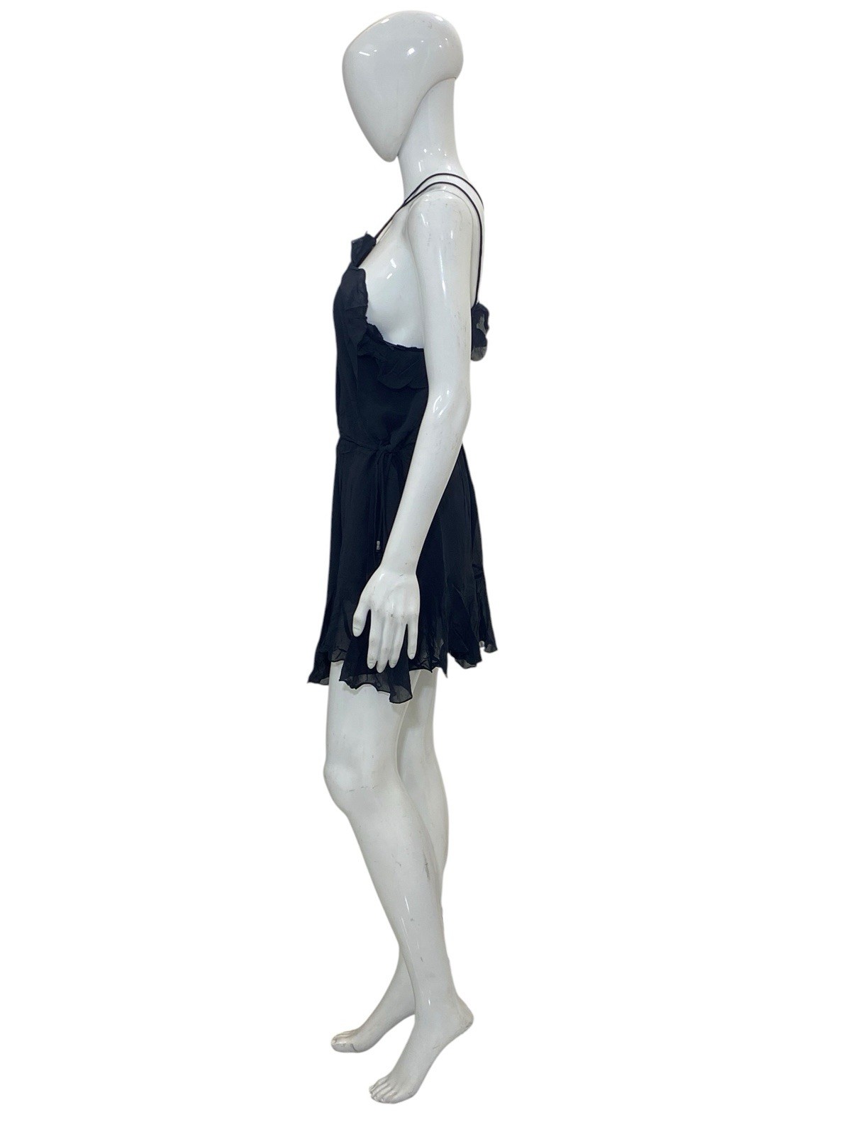 Isabel Marant Etoile Betty Vintage Spaghetti Strap Ruffle Short Mini Dress S 36