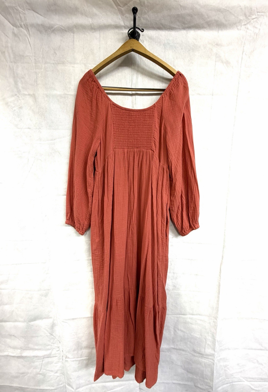 Universal Threads Rust Cottage Core Off Shoulder Fit Flare Cottage Core Dress M