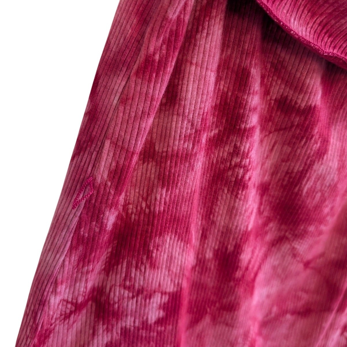 Ma Cherie Maternity Off the Shoulder A-Line Dress Tie Dye Wine Pink Size S