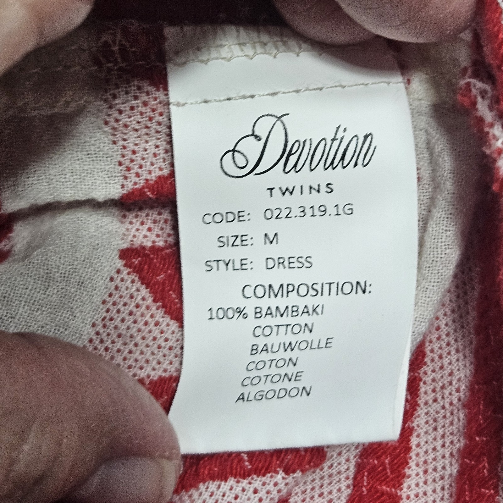 Anthropologie Devotion Twins Dress Medium Red White Geo Ella Boho Peasant Mini