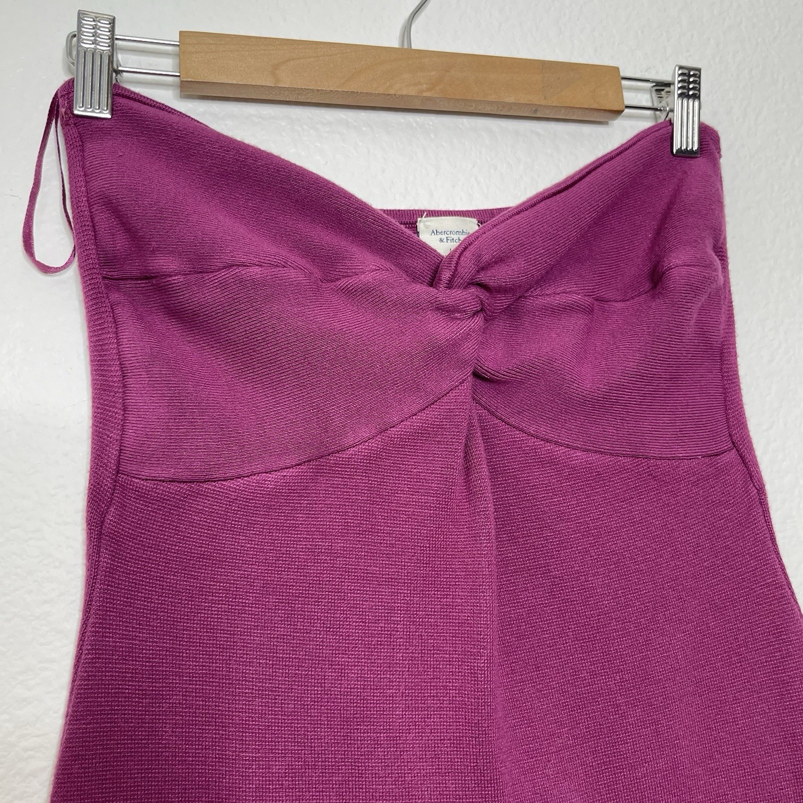 Abercrombie & Fitch Knit Mini Dress Large Sweetheart Neckline Tube Strapless