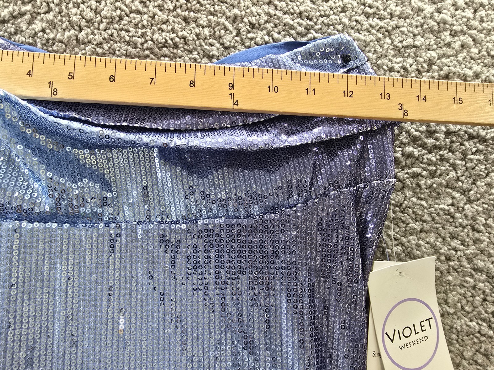 Violet Weekend Strappy Ombré Sequin Gown Junior’s 9/10 Blue Silver Lined