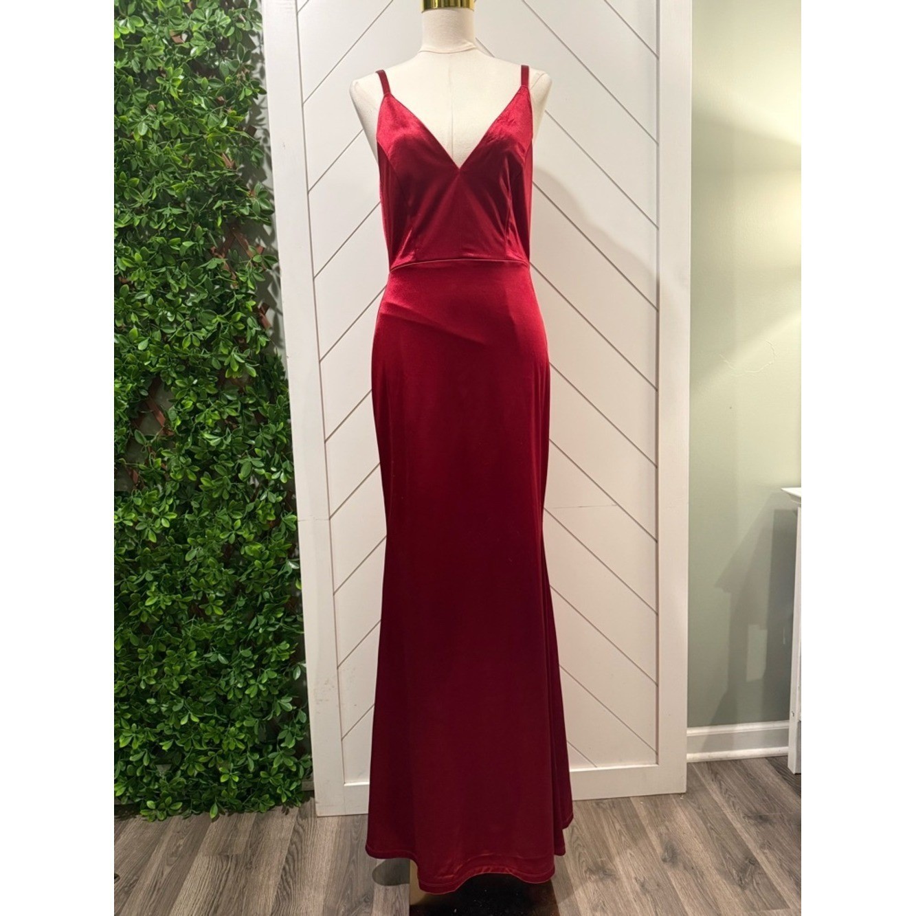 Melora Deep Red Satin Dress