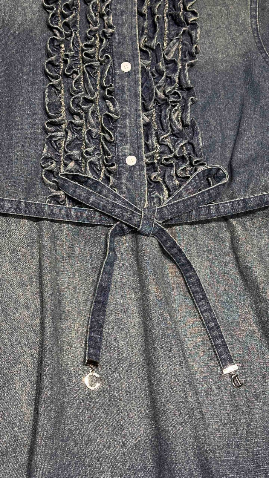 Dior Denim Dress Medium Size Pre-owned